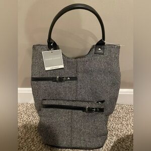 Yankee Candle Tweed Bucket Bag & Buckle Zipper Cosmetic Bag MakeUp Clutch Wallet